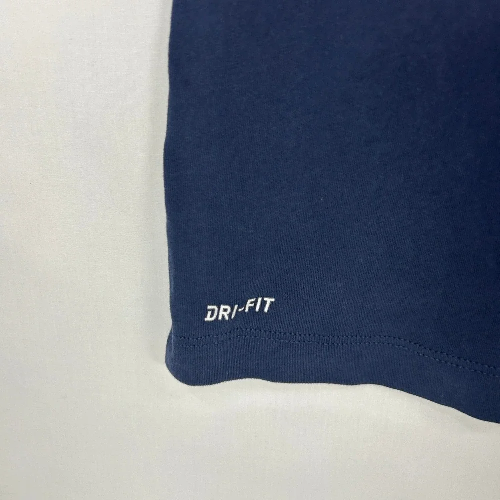 Nike US Soccer USA Crest Dri-FIT T-Shirt Navy Blue Graphic Tee – Small